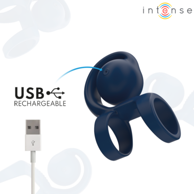 Intense - anel peniano tyson com bola vibratória ø 3,2 cm intense fun caliente. Pt