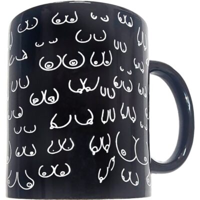 DIABLO PICANTE - CANECA BOOBS PRETA 370 ML