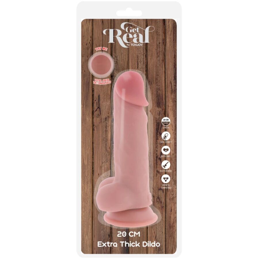 GET REAL - PÊNIS REALISTA DE LUXO COM TESTÍCULOS EXTRA GROSSOS DE 20 CM 5 Get real - pênis realista de luxo com testículos extra grossos de 20 cm - image 5