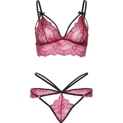 Leg avenue - 81623 conjunto sutiã + calcinha fio dental vinho tamanho s leg avenue sets caliente. Pt