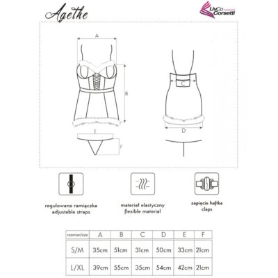 Livco corsetti fashion - agethe lc 90607 camisola + calcinha fio dental + chapéu de natal tamanho l/xl livco corsetti sets caliente. Pt