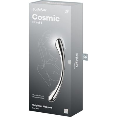 Satisfyer - cosmic crest 1 dildo de aço inoxidável com duas extremidades satisfyer dildo caliente. Pt