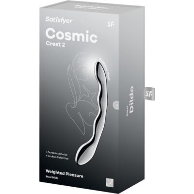 Satisfyer - cosmic crest 2 dildo de aço inoxidável com duas extremidades satisfyer dildo caliente. Pt