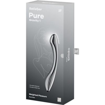 Satisfyer - pure gravity 1 dildo de aço inoxidável com duas extremidades satisfyer dildo caliente. Pt