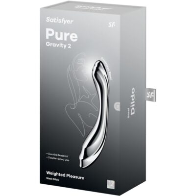Satisfyer - pure gravity 2 dildo de aço inoxidável com duas extremidades satisfyer dildo caliente. Pt