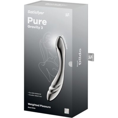 Satisfyer - pure gravity 3 dildo de aço inoxidável com duas extremidades satisfyer dildo caliente. Pt