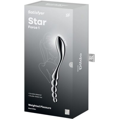 SATISFYER - STAR FORCE 1 DILDO DE AÇO INOXIDÁVEL COM DUAS EXTREMIDADES 9 Satisfyer - star force 1 dildo de aço inoxidável com duas extremidades satisfyer dildo caliente. Pt
