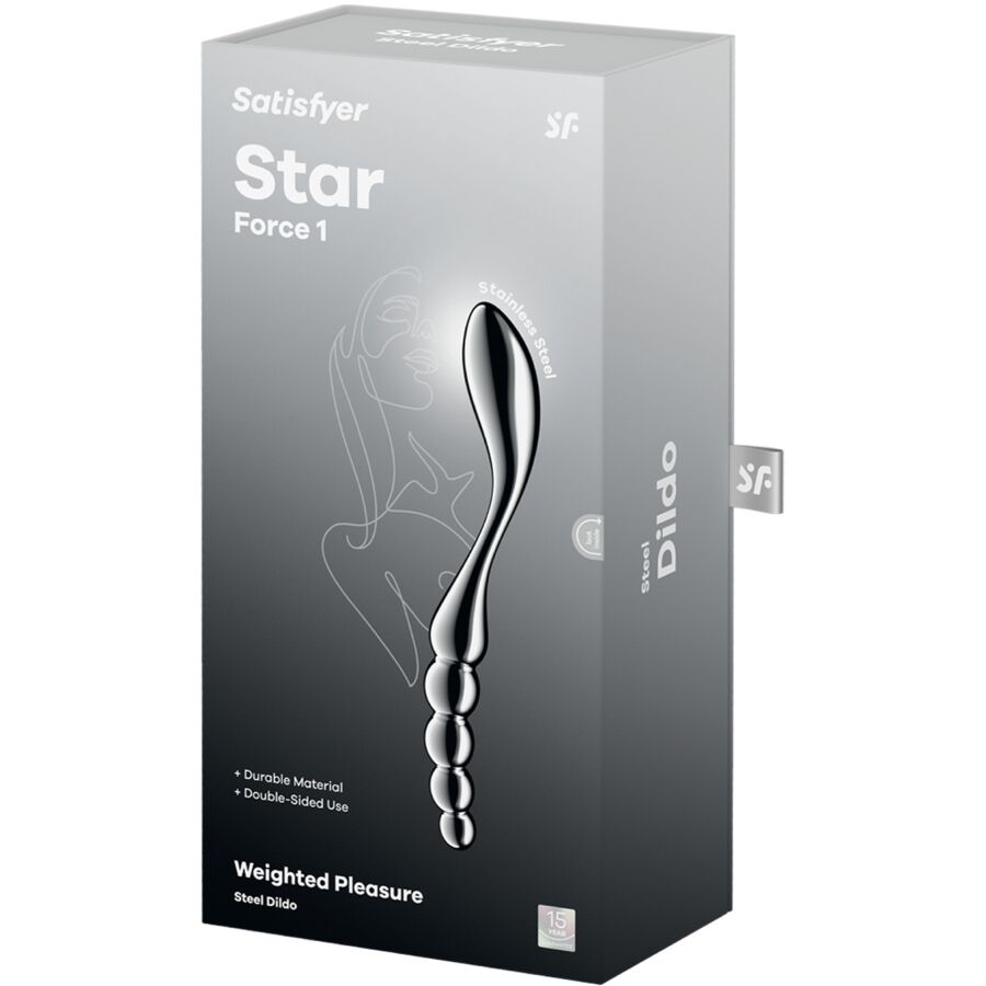 SATISFYER - STAR FORCE 1 DILDO DE AÇO INOXIDÁVEL COM DUAS EXTREMIDADES 5 Satisfyer - star force 1 dildo de aço inoxidável com duas extremidades - image 5