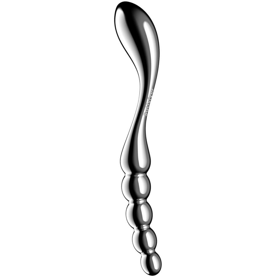 SATISFYER - STAR FORCE 1 DILDO DE AÇO INOXIDÁVEL COM DUAS EXTREMIDADES 1 Satisfyer - star force 1 dildo de aço inoxidável com duas extremidades
