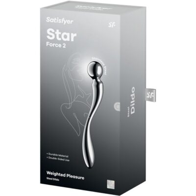 Satisfyer - star force 2 dildo de aço inoxidável com duas extremidades satisfyer dildo caliente. Pt