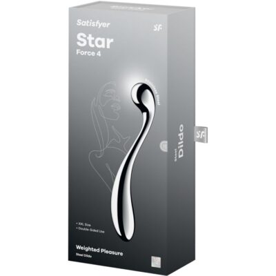 Satisfyer - star force 4 dildo de aço inoxidável com duas extremidades satisfyer dildo caliente. Pt