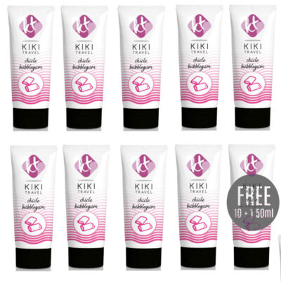 Kikí travel - lubrificante sabor goma 50ml 10 + 1 grátis