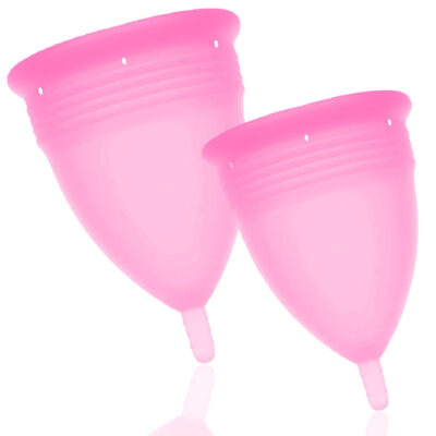 Alternative view of STERCUP - PACOTE DE COPO MENSTRUAL DE SILICONE FDA TAMANHO S + L ROSA