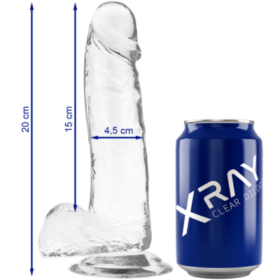 X ray - arnês + dildo transparente com bolas 20 cm -o- 4. 5 cm x ray caliente. Pt