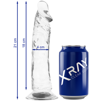 X ray - arnês + dildo transparente 21 cm -o- 4 cm x ray caliente. Pt