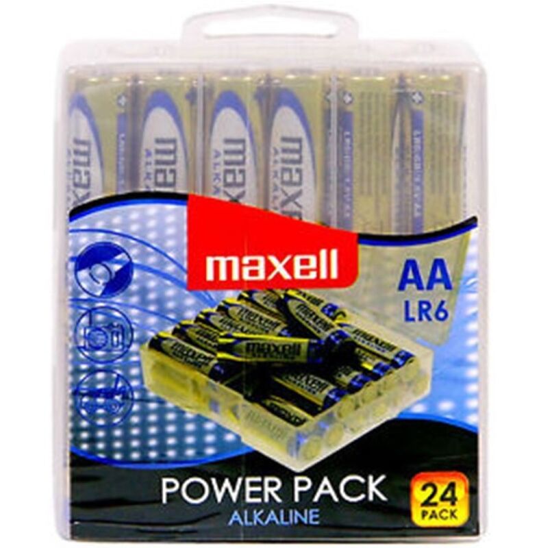 MAXELL - PACOTE DE BATERIA ALCALINA AA LR6 * 24 PILHAS 1 Maxell - pacote de bateria alcalina aa lr6 * 24 pilhas