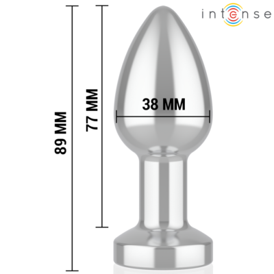 Intense - plug anal de metal vibrante com luzes led e controle remoto - tamanho m intense anal toys caliente. Pt