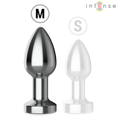 Intense - plug anal de metal vibrante com luzes led e controle remoto - tamanho m intense anal toys caliente. Pt