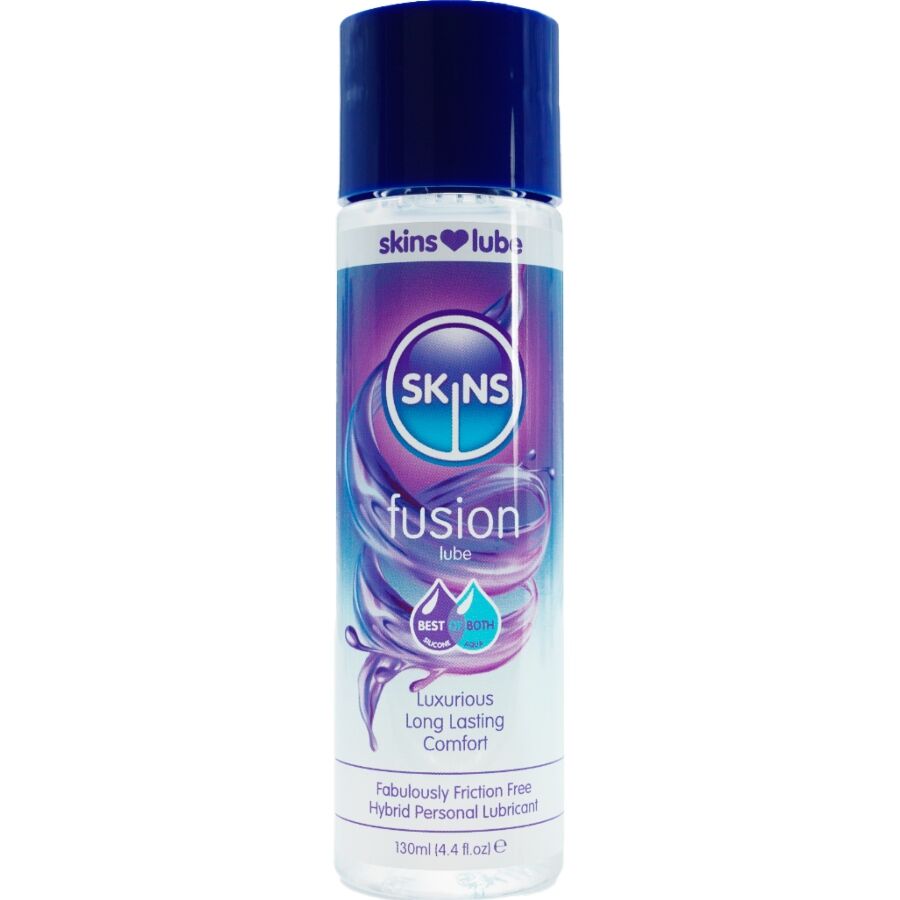 SKINS - FUSION LUBRIFICANTE HÍBRIDO À BASE DE ÁGUA E SILICONE 130 ML 1 Skins - fusion lubrificante híbrido à base de água e silicone 130 ml
