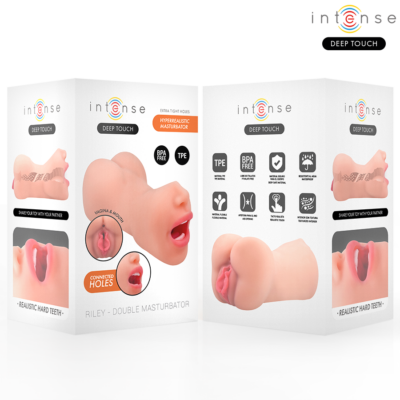 Intense deep touch - masturbador riley com dupla boca e vagina intense deep touch caliente. Pt
