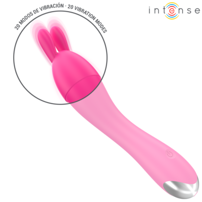 Intense - vibrador cher com 20 padrões e cabeças intercambiáveis intense fun caliente. Pt
