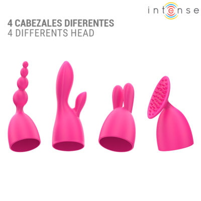 Intense - vibrador cher com 20 padrões e cabeças intercambiáveis intense fun caliente. Pt