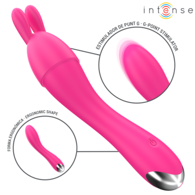 Intense - vibrador cher com 20 padrões e cabeças intercambiáveis intense fun caliente. Pt