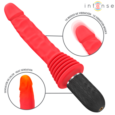 Intense - cynthia vibrador de impulso com controle remoto e aquecimento intense fun caliente. Pt