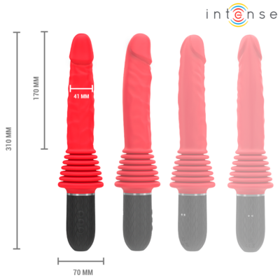 Intense - cynthia vibrador de impulso com controle remoto e aquecimento intense fun caliente. Pt