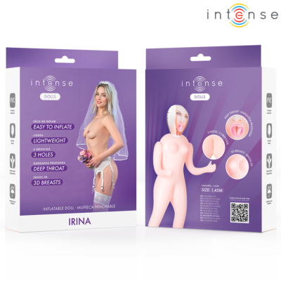 Intense dolls - boneca inflável irina com três orifícios intense dolls caliente. Pt
