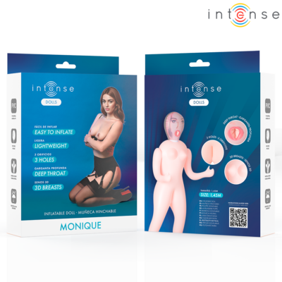 Intense dolls - boneca inflável monique com três orifícios intense dolls caliente. Pt