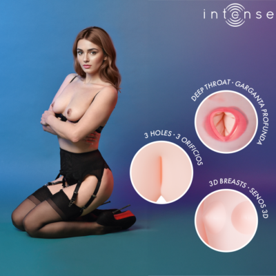 Intense dolls - boneca inflável monique com três orifícios intense dolls caliente. Pt