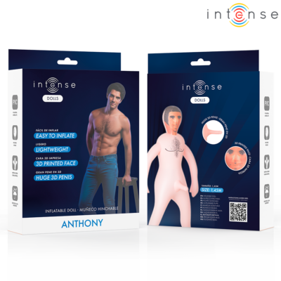 Intense dolls - boneca inflável anthony com pênis 3d intense dolls caliente. Pt