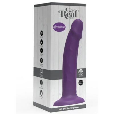 Get real - dildo vibratório de silicone realista roxo 19,5 cm get real caliente. Pt