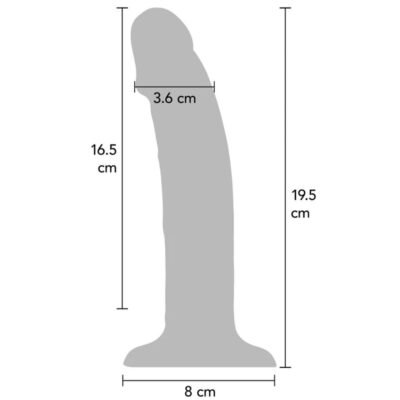 Get real - dildo vibratório de silicone transparente realista de 19,5 cm get real caliente. Pt