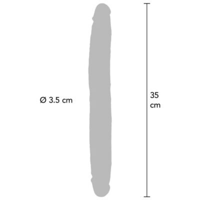 Get real - dildo de silicone de duas pontas caramelo 35 cm get real caliente. Pt