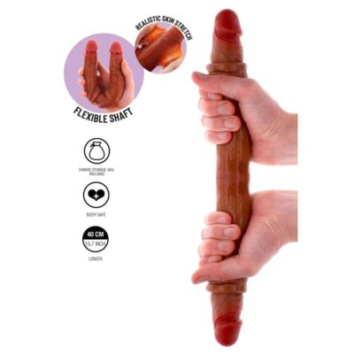 Alternative view of GET REAL - DILDO DE SILICONE DE DUAS PONTAS CARAMELO 40 CM