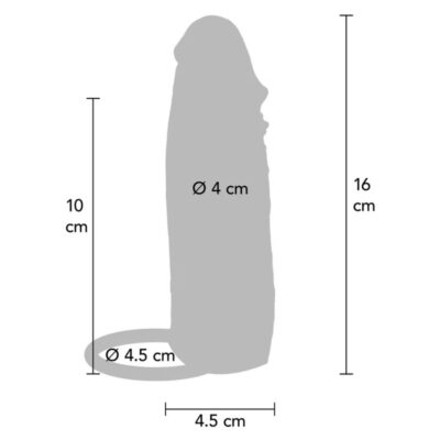 Get real - capa vibratória de silicone para pele hidratada, caramelo, 16 cm get real caliente. Pt