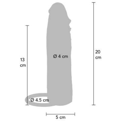 Get real - capa vibratória de silicone para pele hidratada, caramelo, 20 cm get real caliente. Pt