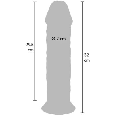 Get real - pênis de tpe deluxe de dupla densidade e espessura 32 cm get real caliente. Pt