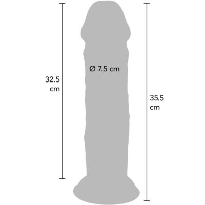 Get real - pênis de tpe deluxe de dupla densidade e espessura, 35,5 cm get real caliente. Pt