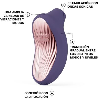 Lelo - sona 3 massageador clitórico sônico roxo cibernético lelo caliente. Pt