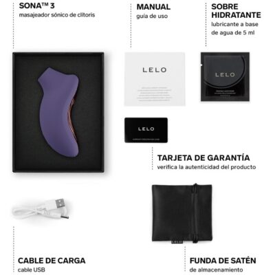 Lelo - sona 3 massageador clitórico sônico roxo cibernético lelo caliente. Pt