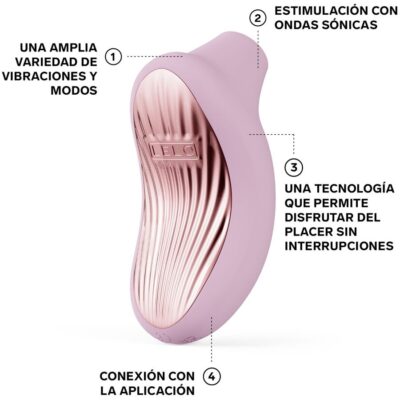 Lelo - sona 3 cruise massageador clitórico sônico rosa claro lelo caliente. Pt