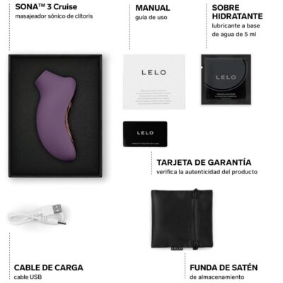 Lelo - sona 3 cruise sonic massageador clitórico ameixa lelo caliente. Pt