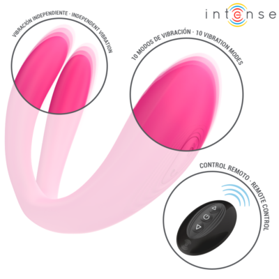 Intense - julia vibrador duplo com controle remoto intense couples toys caliente. Pt