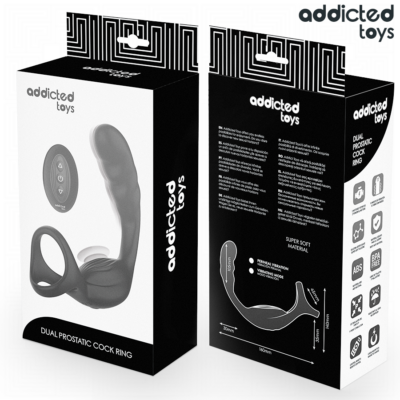 Addicted toys - anel peniano duplo para próstata com controle remoto addicted toys caliente. Pt