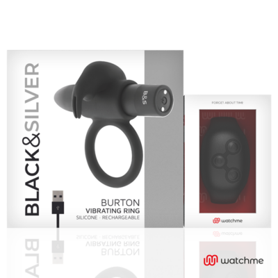 Black&silver - burton remote control cockring watchme black&silver caliente. Pt