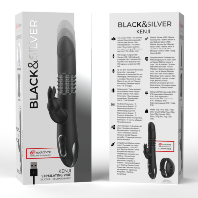 Black&silver - vibe estimulante kenji compatível com a tecnologia watchme wireless black&silver caliente. Pt