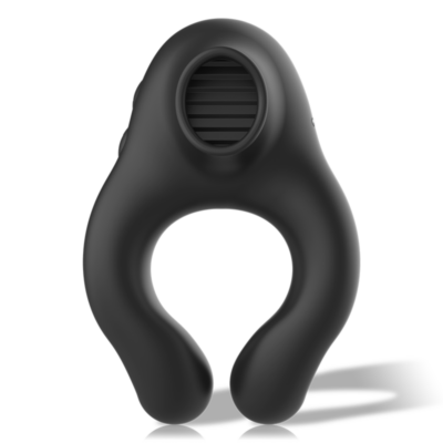Alternative view of BLACK&SILVER - ANEL VIBRADOR DE SILICONE 3 MOTORES RECARREGÁVEIS PRETO